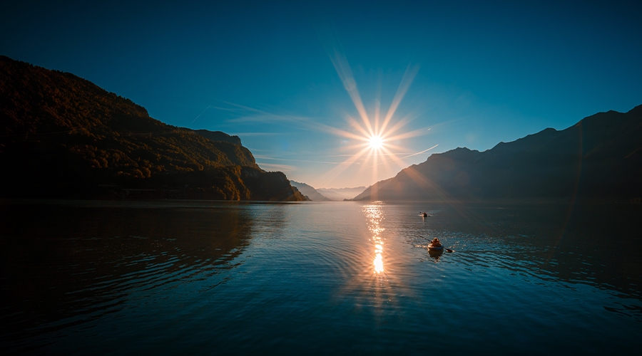 kayaking on lake